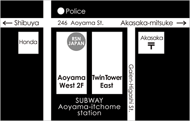 RSN JAPAN 株式会社への地図